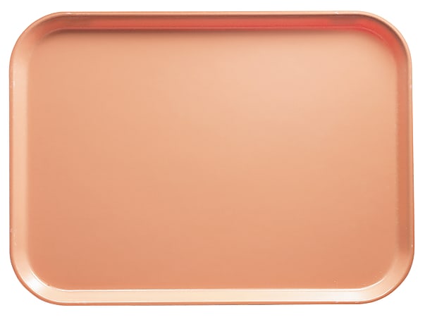 Cambro Camtray Rectangular Serving Trays, 14" x 18", Dark Peach, Pack Of 12 Trays