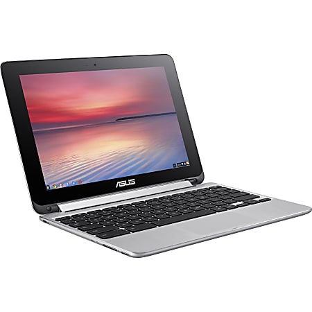 Asus Chromebook Flip C100PA-DB01 10.1" Touchscreen LCD 2 in 1 Notebook - Rockchip Cortex A17 RK3288 Quad-core (4 Core) 1.80 GHz - 2 GB LPDDR3 - Chrome OS - 1280 x 800 - In-plane Switching (IPS) Technology - Convertible - Silver