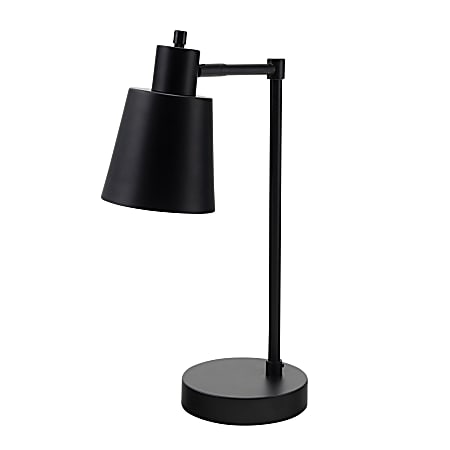 Realspace™ Vaylen Desk Lamp, 18"H, Black