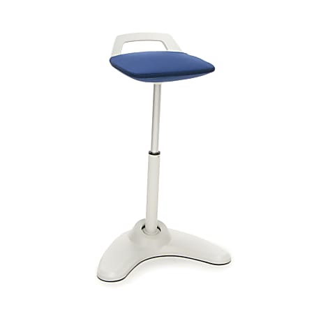 OFM Vivo Height-Adjustable Perch Stool, Blue/Cream