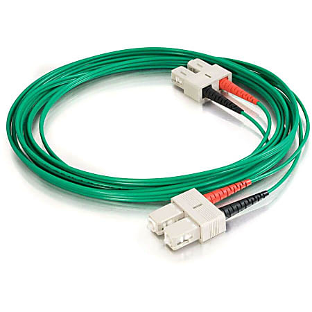 C2G-2m SC-SC 62.5/125 OM1 Duplex Multimode PVC Fiber Optic Cable - Green - Fiber Optic for Network Device - SC Male - SC Male - 62.5/125 - Duplex Multimode - OM1 - 2m - Green