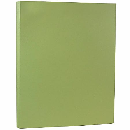 JAM Paper® Letter Matte Paper, Olive Green, Letter (8.5" x 11"), 50 Sheets Per Pack, 28 Lb