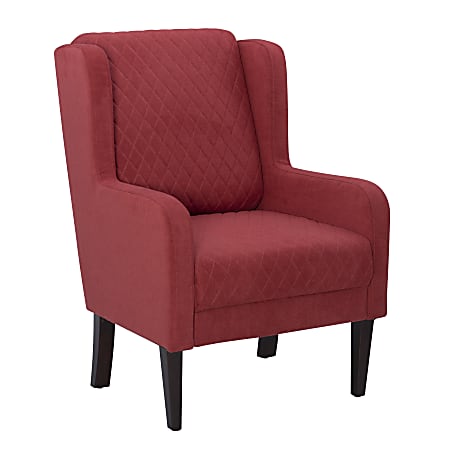 Red wingback accent chair shop