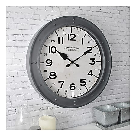 FirsTime & Co.® Donovan Plastic Wall Clock, Gray