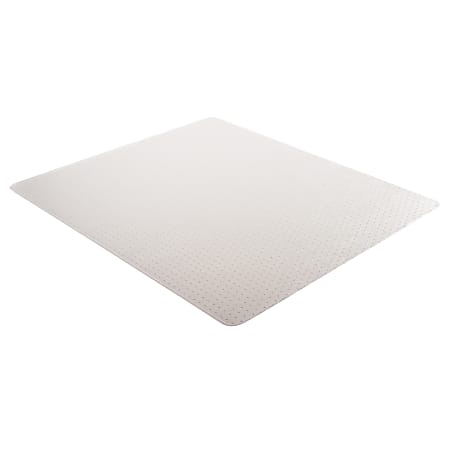 Deflecto Earth Source® Chair Mat For Commercial Pile Carpets, Beveled Edge, 46" x 60", Clear