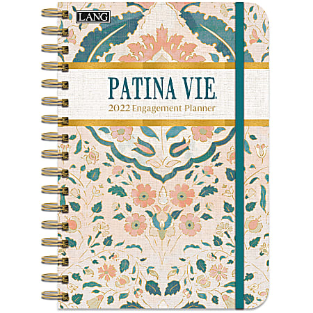 Lang Monthly/Weekly Spiral Engagement Planner, 6” x 8”, Patina Vie, January To December 2022, 229910110