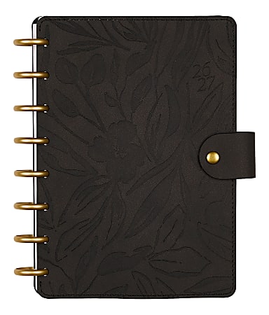 Citrine 12-Month Monthly/Weekly Discbound Planner, 5-13/16" x 8", Midnight Floral, July 2026-June 2027, Total Qty 1