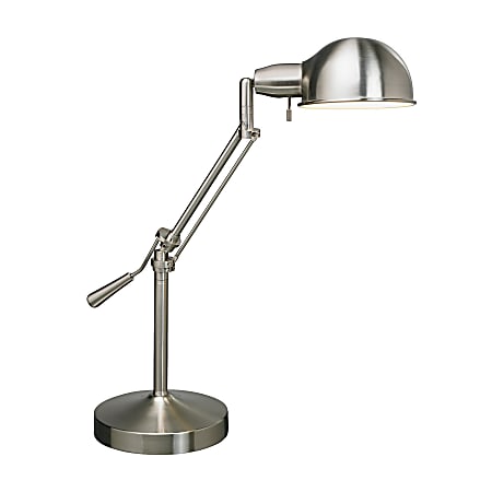 Realspace™ Pharmacy Lamp, 24"H, Brushed Steel
