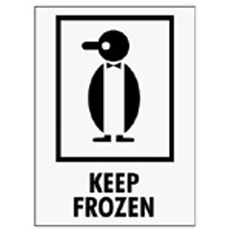 Tape Logic® Preprinted International Safe-Handling Labels, IPM314, "Keep Frozen," 3" x 4", Red, Pack Of 500