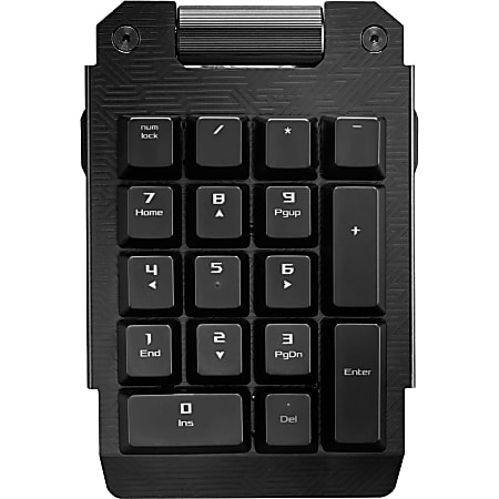 Asus ROG Claymore Bond RGB Detachable Numberpad For Claymore Core Keyboard Only - Cable Connectivity - USB Interface - Windows - Mechanical Keyswitch - Black