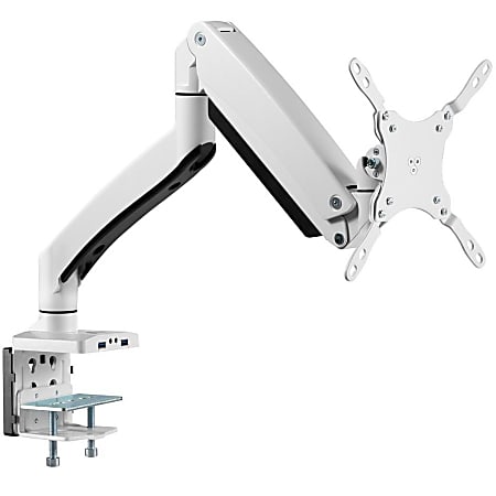 SIIG Single Monitor Gas Spring Aluminum Desk Monitor Arm with USB and Audio Ports - 17" to 49" - CE-MT3H11-S1