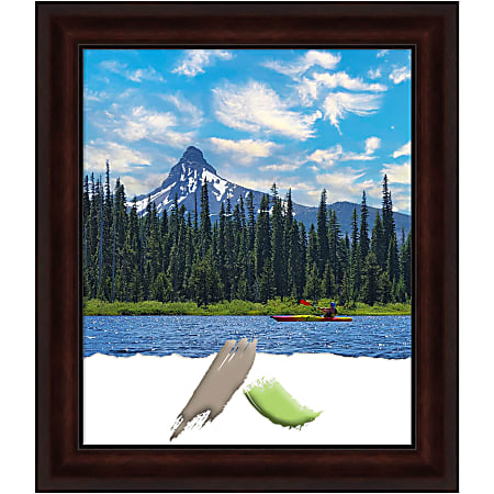 Amanti Art Picture Frame, 25" x 29", Matted For 20" x 24", Coffee Bean Brown