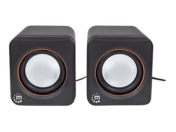 Manhattan 2600 Series Speaker System, Small Size, Big Sound, Two Speakers, Stereo, USB power, Output: 2x 3W, 3.5mm plug  - 161435