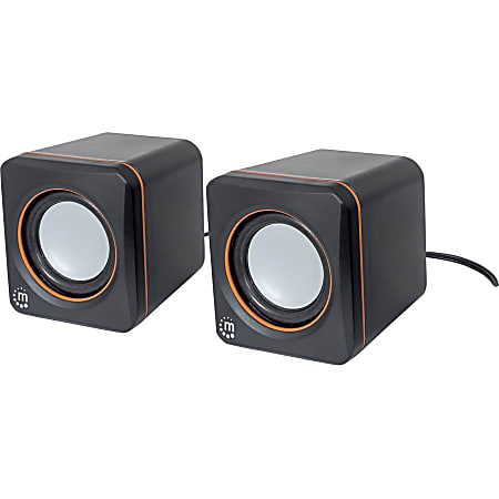 Manhattan 2600 Series Speaker System, Small Size, Big Sound, Two Speakers, Stereo, USB power, Output: 2x 3W, 3.5mm plug  - 161435