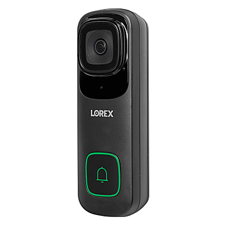 Lorex® Wi-Fi® 4K AI Smart Video Doorbell for Existing Doorbell Wiring with Chimebox and 32-GB microSD™ Card, Black