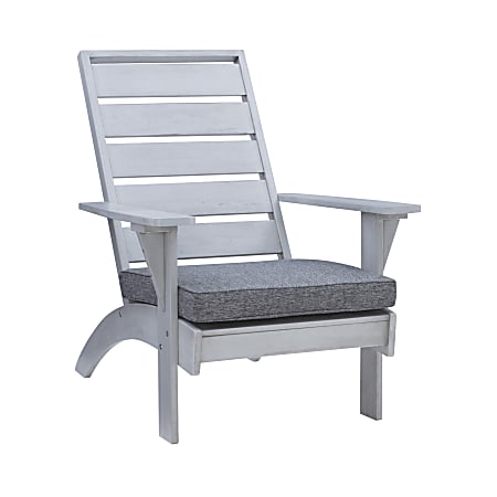 Linon Dixon Outdoor Chair With Cushion, Gray