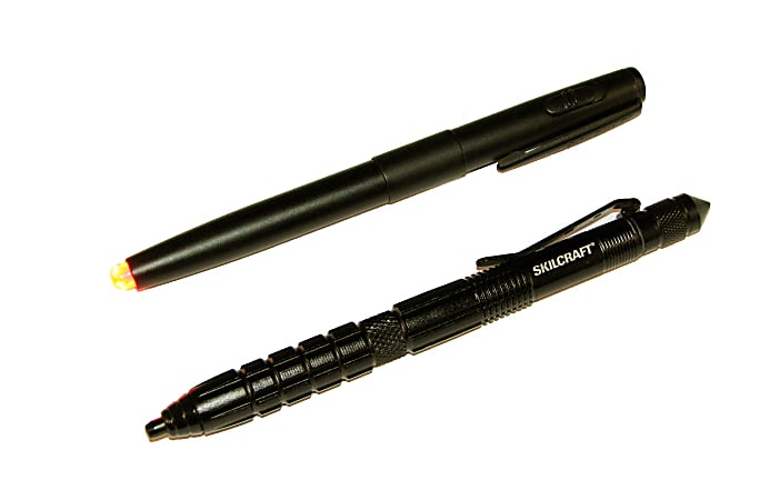 Luminator Red LED Pen, Ball Point, 1.0 mm, Black Barrel, Black Ink