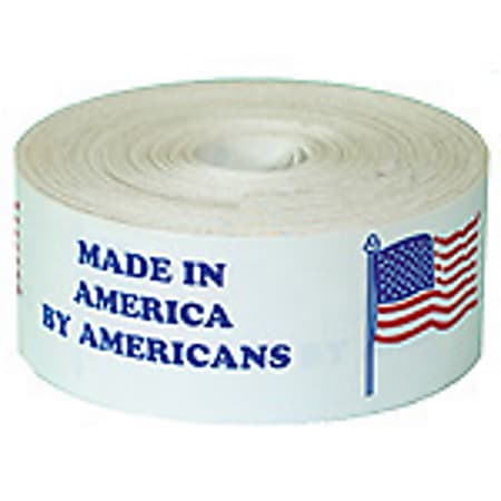 Tape Logic® Preprinted Shipping Labels, USA501, "Made In America By Americans," 4" x 4", Red/White/Blue, Pack Of 500