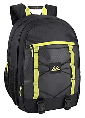 Summit Ridge Bungee Backpacks With 17" Laptop Pockets, Black, Case Of 24 Backpacks