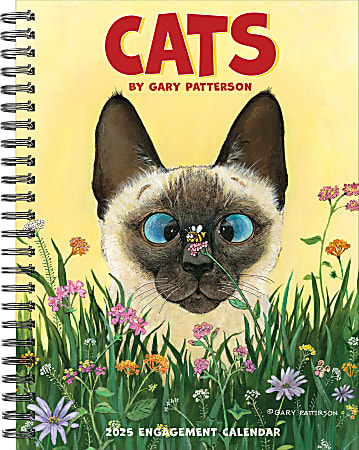 2025 Willow Creek Press Weekly Engagement Planner, 6-1/2” x 8-1/2”, Cats Comic Cartoons By Gary Patterson, January 2025 to December 2025, 47255