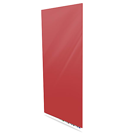 Ghent Aria Low-Profile Magnetic Glass Whiteboard, 72" x 48", Rose