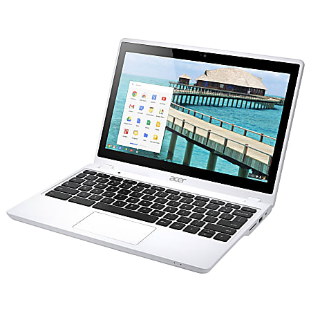 Acer C720P-29552G03aww 11.6" Touchscreen LCD Chromebook - Intel Celeron 2955U Dual-core (2 Core) 1.40 GHz - 2 GB DDR3L SDRAM - 32 GB SSD - Chrome OS 64-bit - 1366 x 768 - White