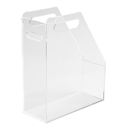 Russell & Hazel Magazine File Box For Papers, Files, Magazines Or Books, 10"L x 4"W x 12"H, Clear