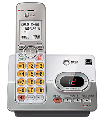 AT&T EL52103 DECT 6.0 Expandable Cordless Phone System With Digital Answering Machine
