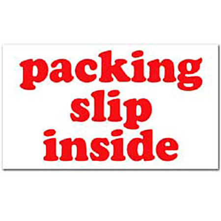 Tape Logic® Preprinted Shipping Labels, SCL556, "Packing Slip Inside," 3" x 5", Red/White, Pack Of 500