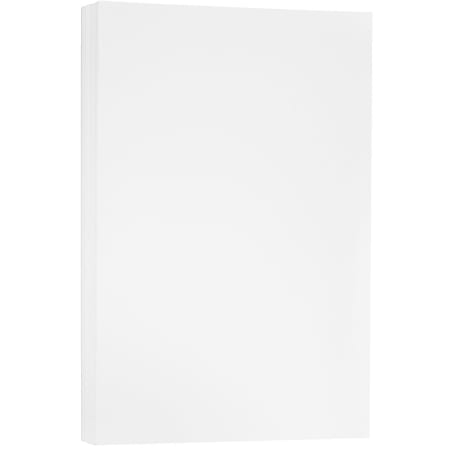 JAM Paper® Card Stock, White Glossy, Legal (8.5" x 14"), 80 Lb, Pack Of 50