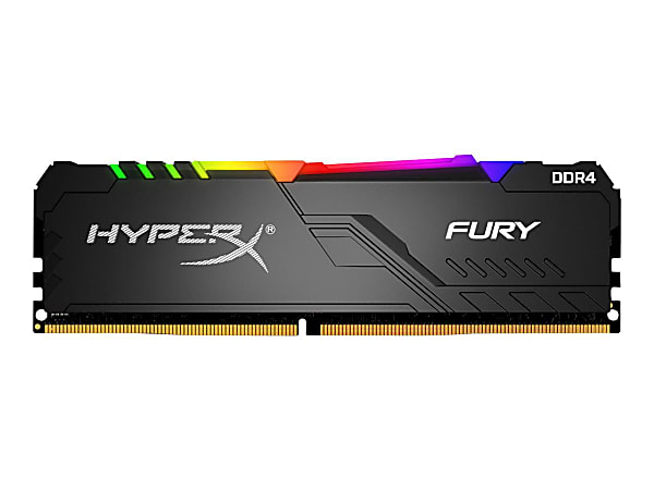 HyperX FURY RGB - DDR4 - module - 16 GB - DIMM 288-pin - 2666 MHz / PC4-21300 - CL16 - 1.2 V - unbuffered - non-ECC - black