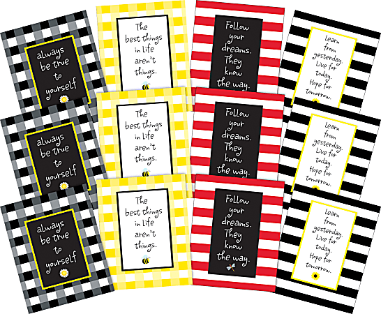 Barker Creek Art Prints, 8" x 10", Buffalo Plaid & Wide Stripes Collection, Set Of 12 Prints