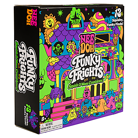 Schylling Inc. NeeDoh Funky Frights Squish-O-Ween Countdown Halloween Advent Calendar, Total Qty 1