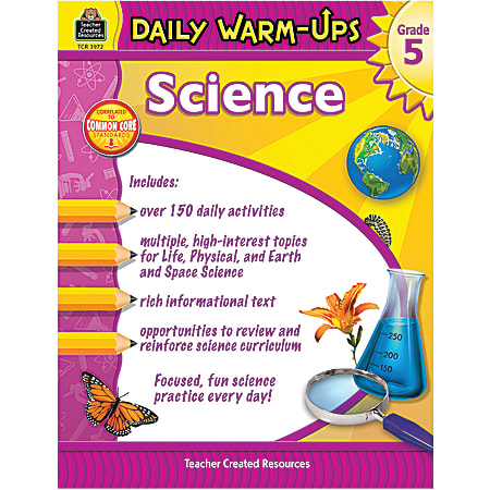 Teacher Created Resources Daily Warm-Ups Science Book, Grade 5
