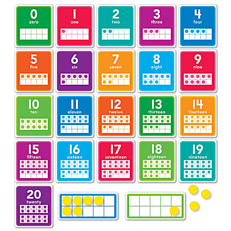 Scholastic Teacher Resources 0-20 Numbers Bulletin Board Set, Set Of 43 Pieces