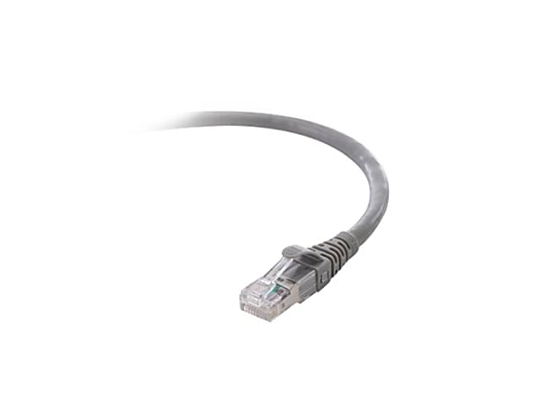 Belkin 10G - Patch cable - RJ-45 (M) to RJ-45 (M) - 25 ft - CAT 6a - molded, snagless, stranded - gray