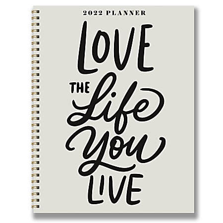 TF Publishing Large Weekly/Monthly Planner, 9" x 11", Love Life, January To December 2022