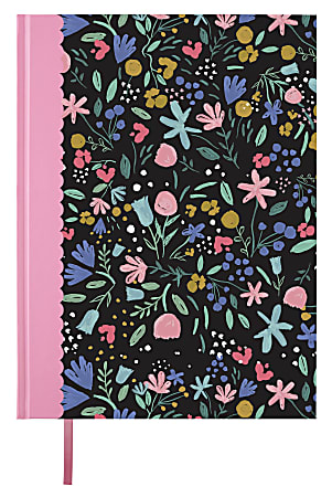 Office Depot® Brand Hard-Case Jumbo Journal, 10-1/2" x 8", College Ruled, 336 Pages (168 Sheets), Floral