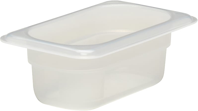 Cambro Translucent GN 1/9 Food Pan, 2-1/2"H x 4-1/4"W x 6-15/16"D, Pack Of 6 Containers