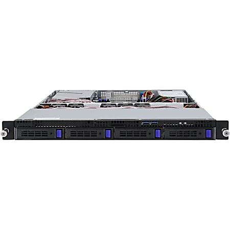 Gigabyte R120-T32 Barebone System - 1U Rack-mountable - 1 x Processor Support - 256 GB DDR4 SDRAM DDR4-2133/PC4-17000 Maximum RAM Support - Serial ATA/600 - ASPEED AST2400 Integrated - 4 x Total Bays - 4 3.5" Bay(s) - 1 x Total Expansion Slots