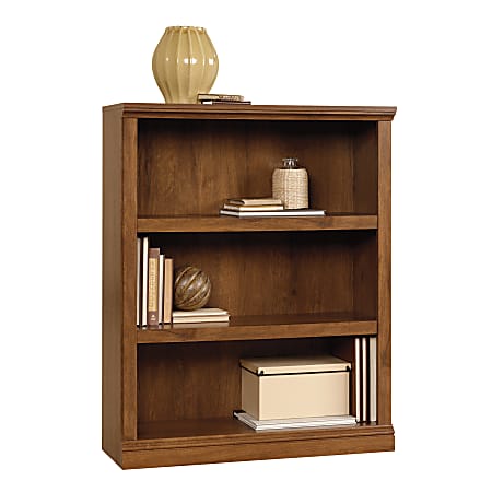 Sauder Select 44 H 3 Shelf Bookcase Oiled Oak Office Depot