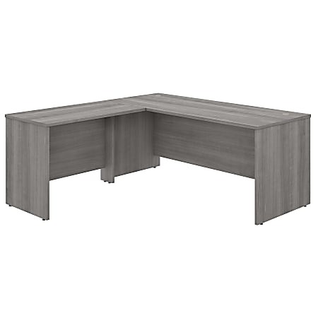 Bush Business Furniture Studio C 72"W L-Shaped Desk With 42"W Return, Platinum Gray, Premium Installation