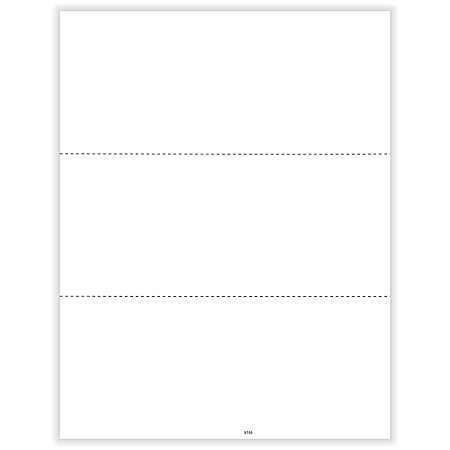 ComplyRight&reg; 1099 Tax Forms, Blank Face Perforated without Stub for 1099/1098/5498, 3-Up, 8-1/2" x 11", Pack Of 150 Forms, 51455026