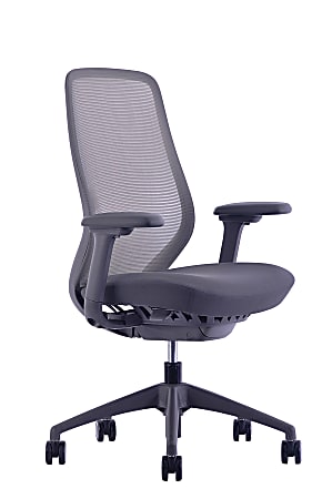 WorkPro 6000 Series Multifunction Ergonomic Mesh Fabric High Back Executive Chair Gray Frame Gray Seat BIFMA Compliant