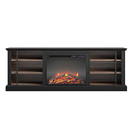 Ameriwood™ Home Hoffman Fireplace TV Stand For 70" TVs, Black