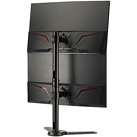 Freestanding Adjusting Vertical Dual Monitor Steel Stand 17" to 32"  75x75 100x100 VESA