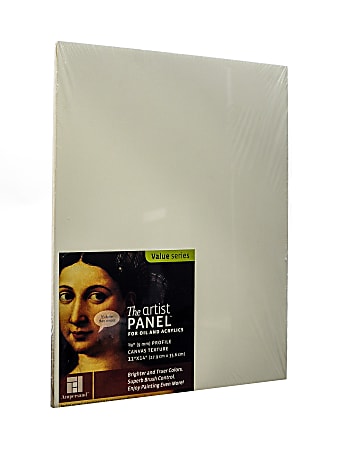 Ampersand Artist Panel Canvas Texture Flat Profile, 11" x 14", 3/8", Pack Of 2
