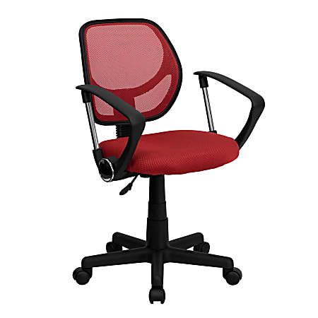 Flash Furniture Mesh Low-Back Swivel Task Chair, Red/Black