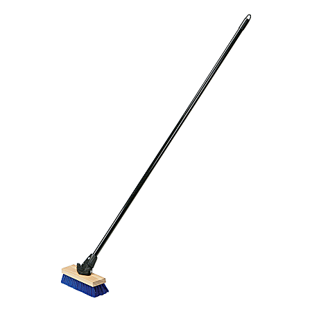 SKILCRAFT® FlexSweep Deck Brush With FlexSweep Handle, 10", Black/Blue
