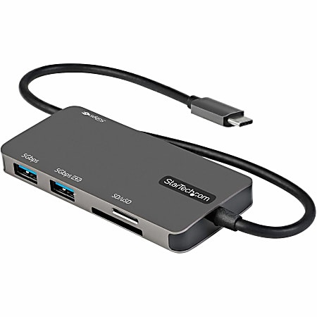 StarTech.com USB C Multiport Adapter, USB-C to 4K HDMI, 100W PD Pass-through, SD/MicroSD, 3xUSB 3.0, USB Typ - DKT30CHSDPD